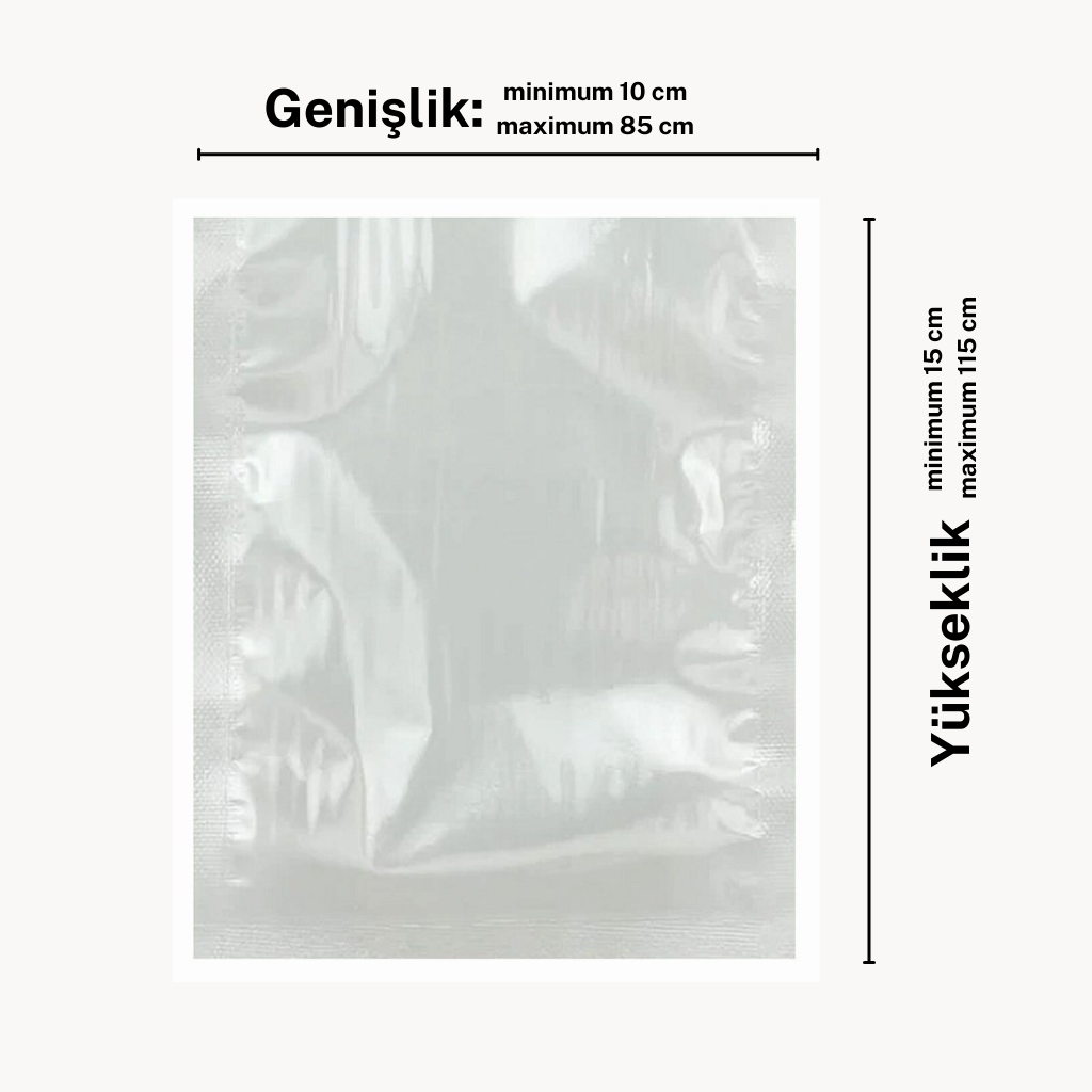 Tırtıklı (Gofrajlı) Vakum Poşeti